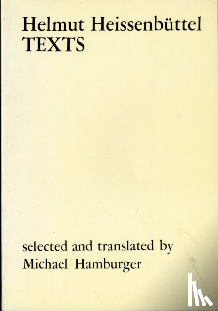 Heissenbuttel, Helmut - Texts