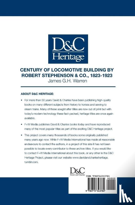 Warren, J. G. H. (Author) - A Century of Locomotive Building
