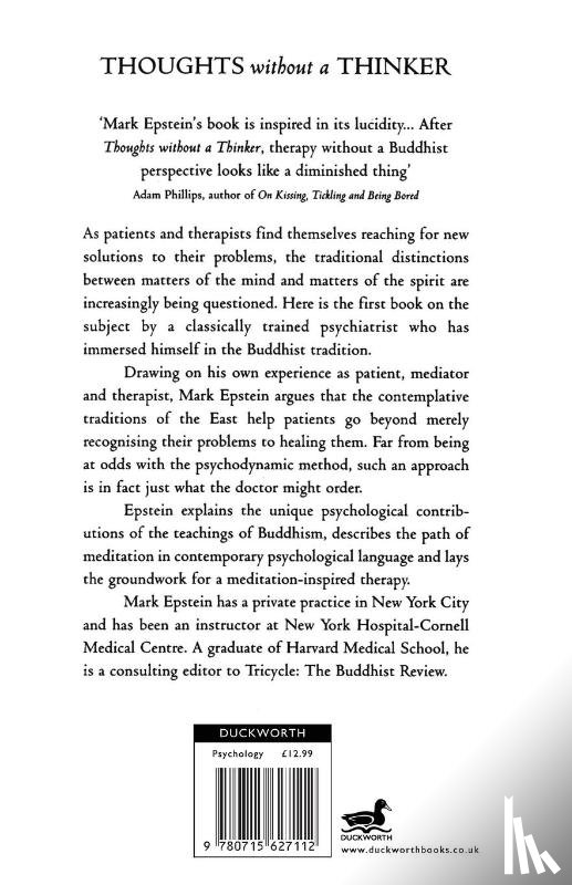 Epstein, Mark (Mark William) - Thoughts without a Thinker