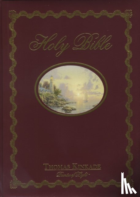 Thomas Kinkade - NKJV, Lighting the Way Home Family Bible, Hardcover, Red Letter Edition