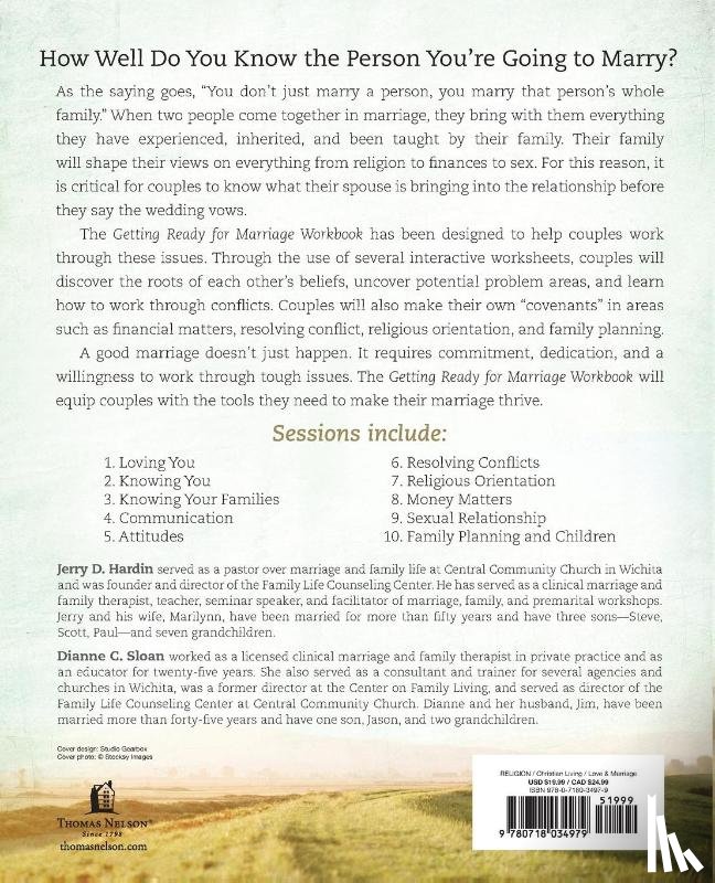 Sloan, Dianne C., Hardin, Jerry - Getting Ready for Marriage Workbook