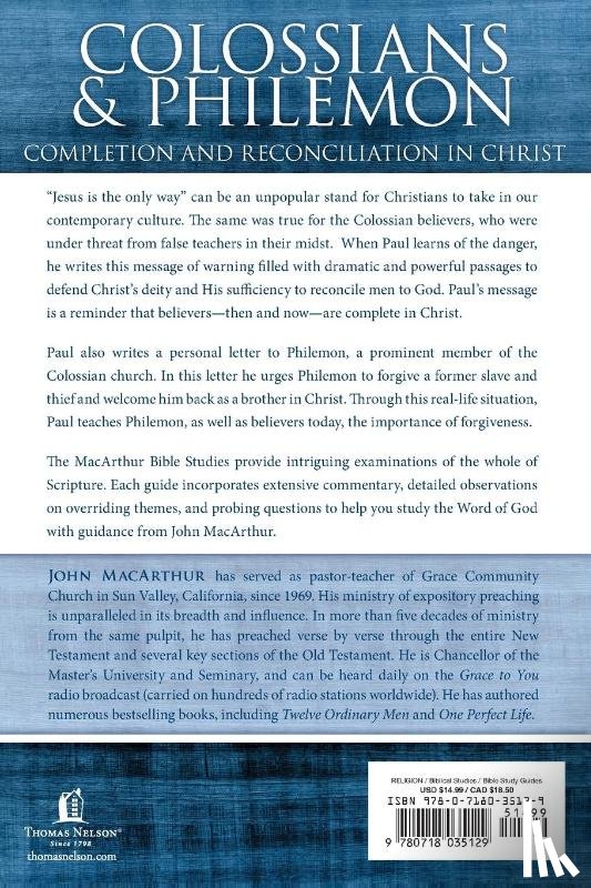 MacArthur, John F. - Colossians and Philemon