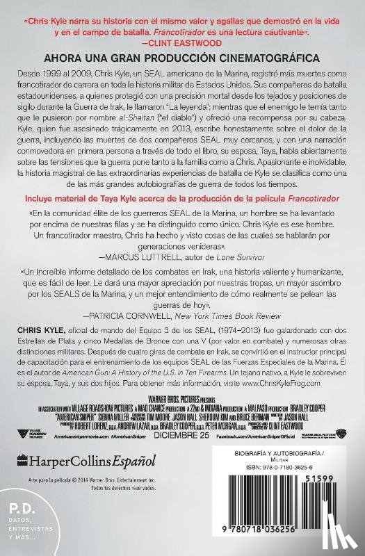 Kyle, Chris - Francotirador (American Sniper - Spanish Edition)
