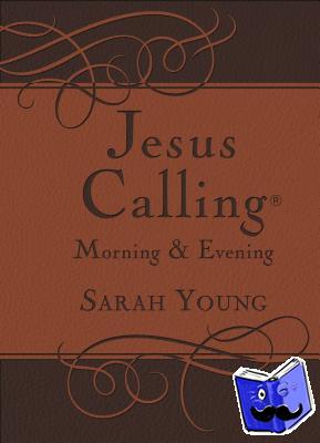 Young, Sarah - Jesus Calling Morning and Evening, Brown Leathersoft Hardcover, with Scripture References