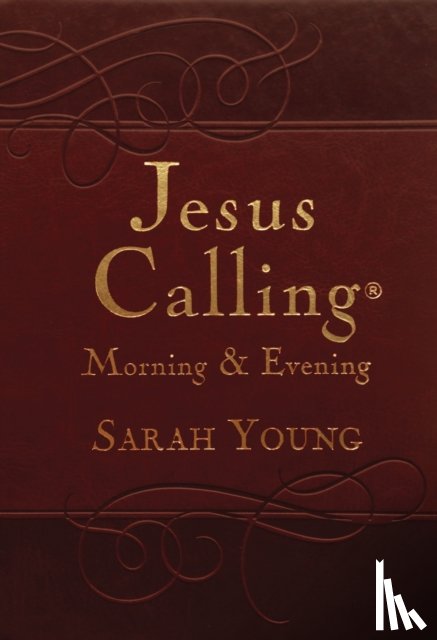 Young, Sarah - Jesus Calling Morning and Evening, Brown Leathersoft Hardcover, with Scripture References