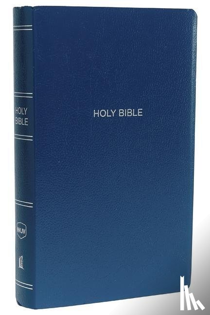 Thomas Nelson - NKJV, Gift and Award Bible, Leather-Look, Blue, Red Letter, Comfort Print