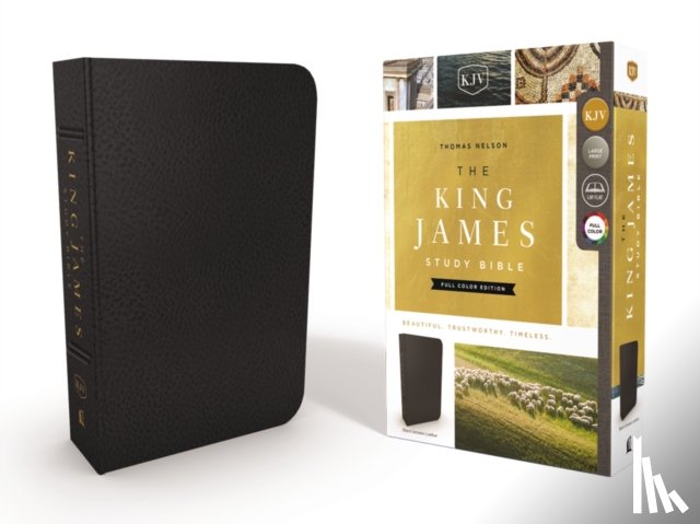 Thomas Nelson - KJV, The King James Study Bible, Genuine Leather, Black, Full-Color Edition