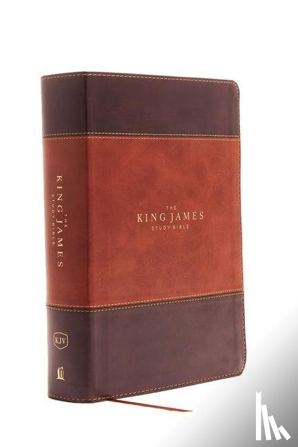 Thomas Nelson - KJV, The King James Study Bible, Leathersoft, Brown, Thumb Indexed, Red Letter, Full-Color Edition