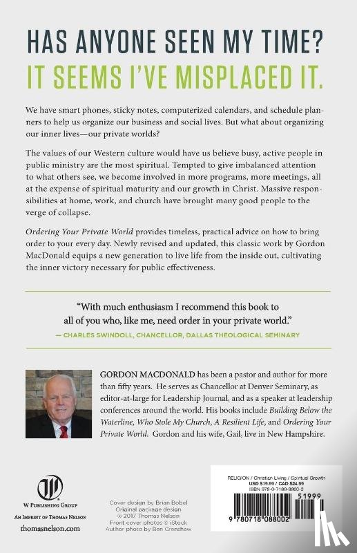 MacDonald, Gordon - Ordering Your Private World