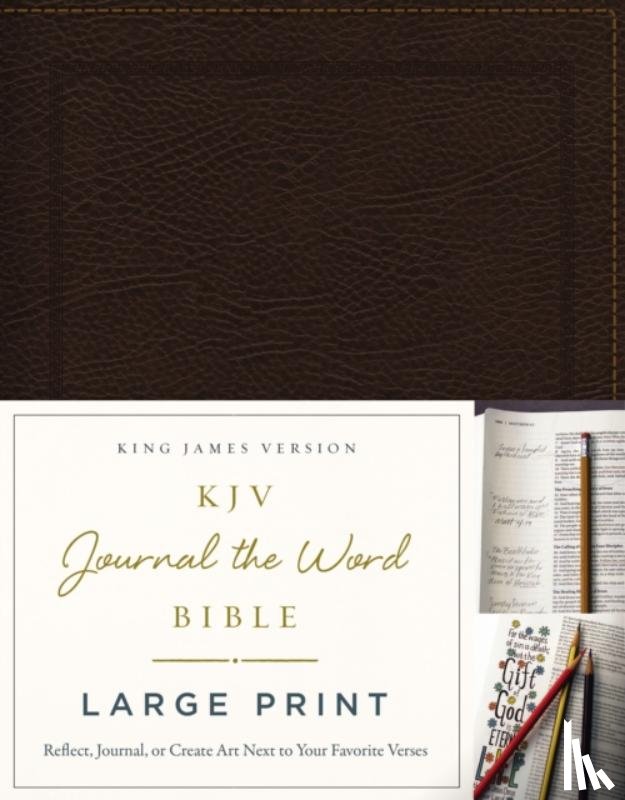 Thomas Nelson - KJV Large Print Bible, Journal the Word, Reflect, Journal or Create Art Next to Your Favorite Verses (Brown Bonded Leather, Red Letter, Comfort Print: King James Version)