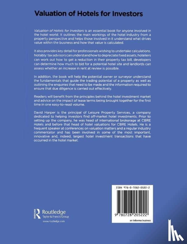 Harper, David - Valuation of Hotels for Investors