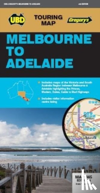 UBD Gregory's - Melbourne to Adelaide Map 345 4th ed
