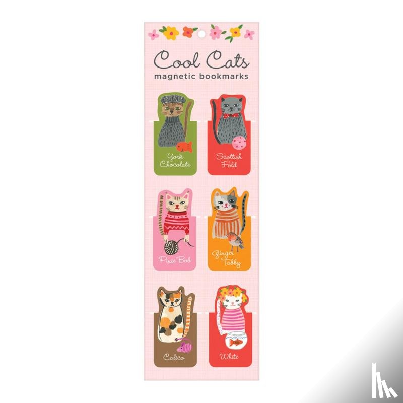 Galison - Cool Cats Magnetic Bookmarks