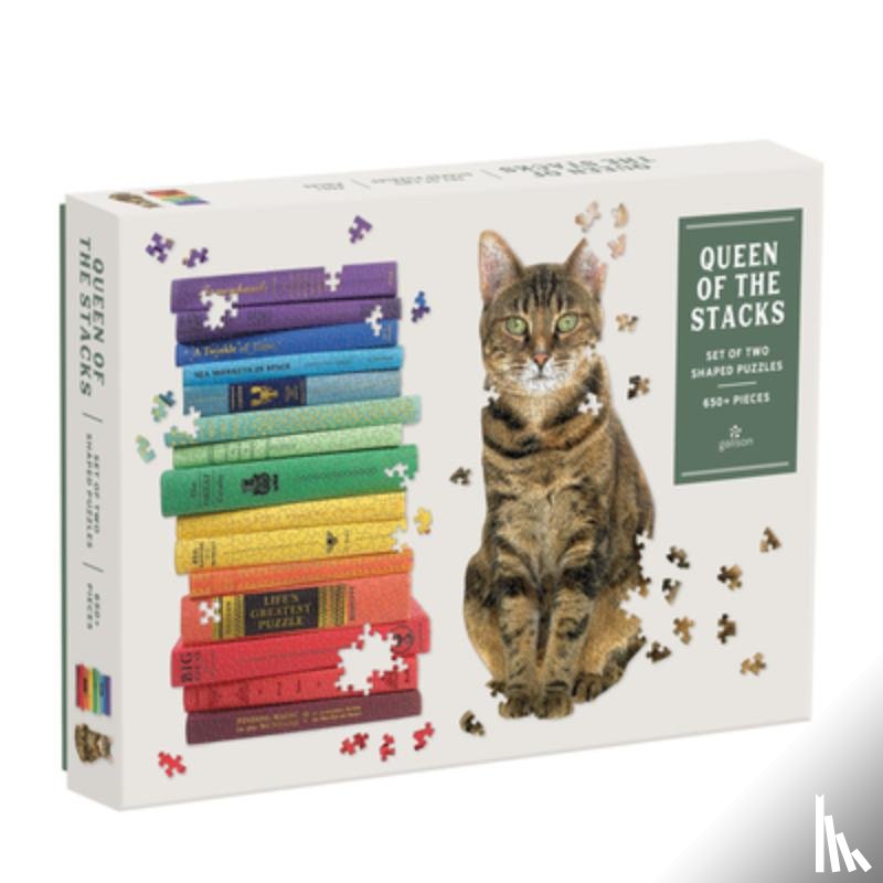 Galison - Queen of the Stacks 2-in-1 Puzzle Set