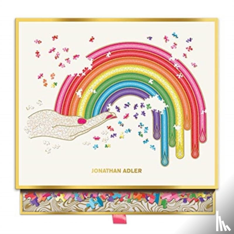 Galison - Jonathan Adler Rainbow Hand 750 Piece Shaped Puzzle
