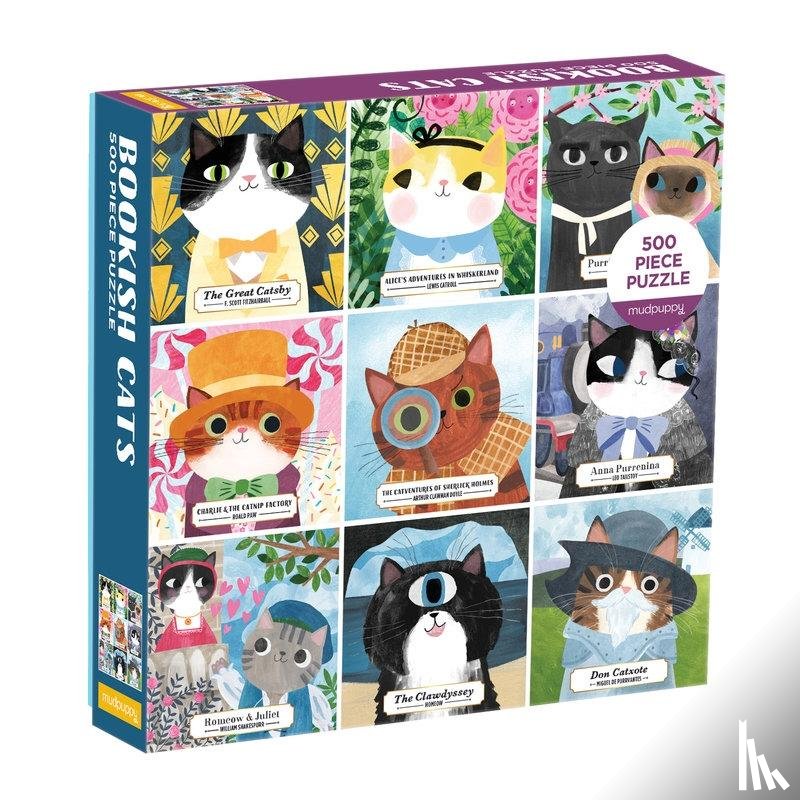 Mudpuppy - Bookish Cats 500 Piece Family Puzzle
