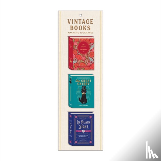 Galison - Vintage Books Shaped Magnetic Bookmarks