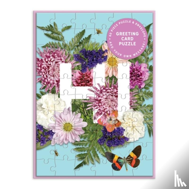 Galison - Say It With Flowers Hi Greeting Card Puzzle