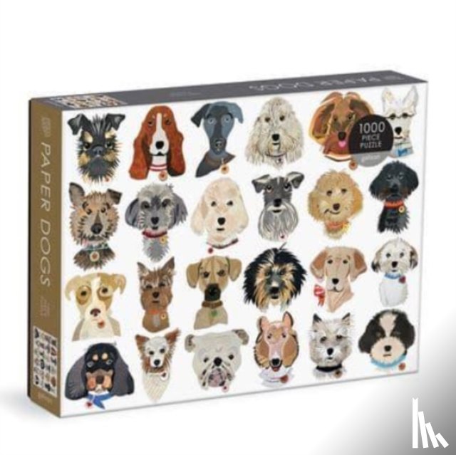 Galison - Paper Dogs 1000 Pc Puzzle