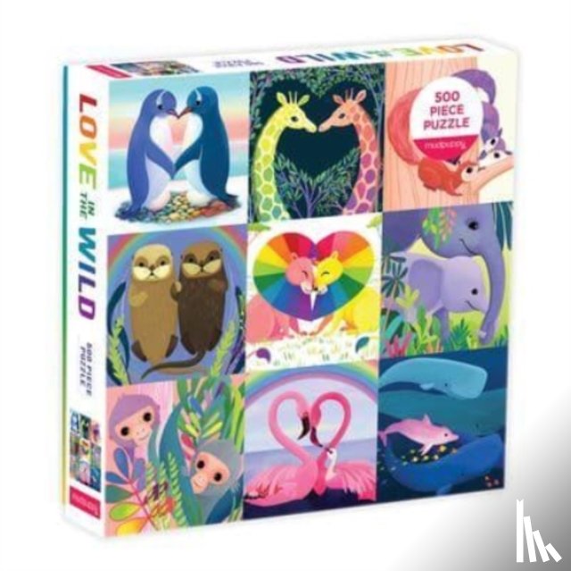 Galison Mudpuppy - Love in the Wild 500 Piece Family Puzzle