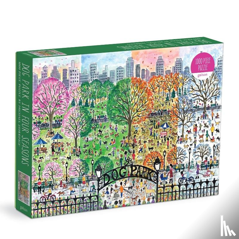 Galison - Michael Storrings Dog Park in Four Seasons 1000 Piece Puzzle