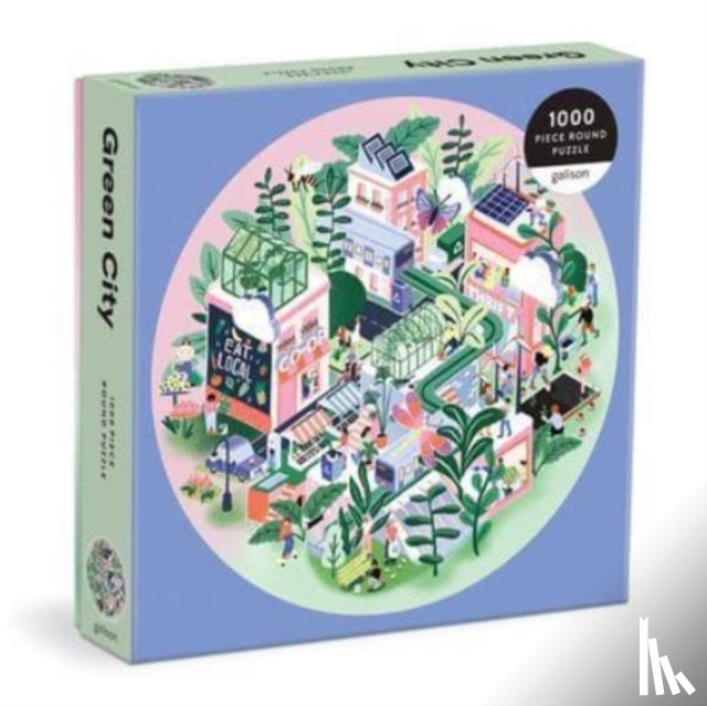 Galison - Green City 1000 Piece Round Puzzle