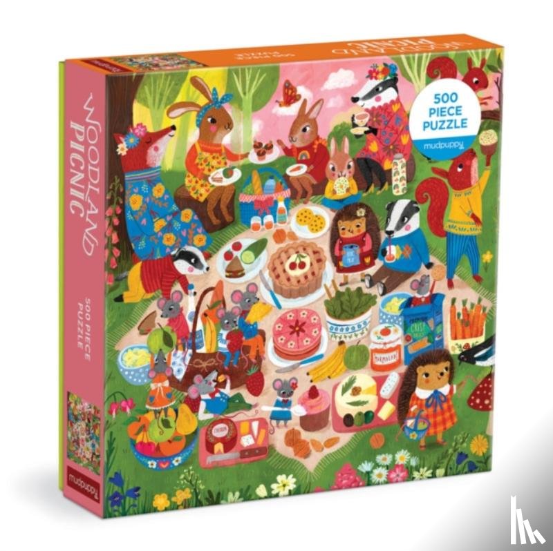 Mudpuppy - Woodland Picnic 500 Piece Family Puzzle