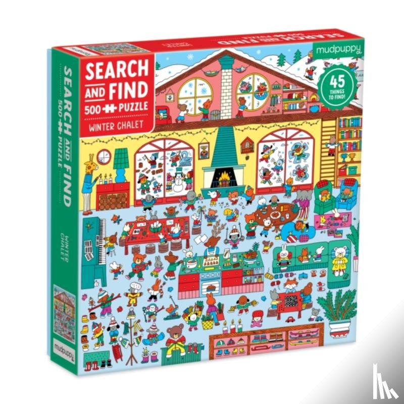Mudpuppy - Winter Chalet 500 piece Search & Find Puzzle