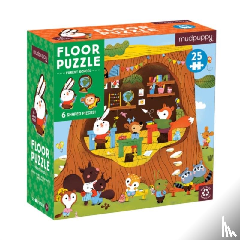 Mudpuppy - Forest School 25 Piece Floor Puzzle with Shaped Pieces