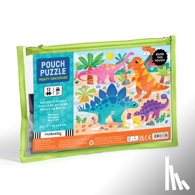 Mudpuppy - Mighty Dinosaurs 12 Piece Pouch Puzzle