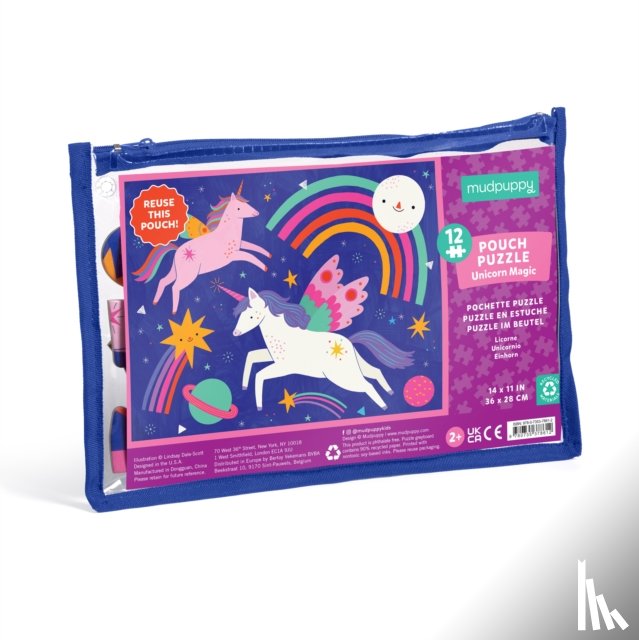 Mudpuppy - Unicorn Magic 12 Piece Pouch Puzzle