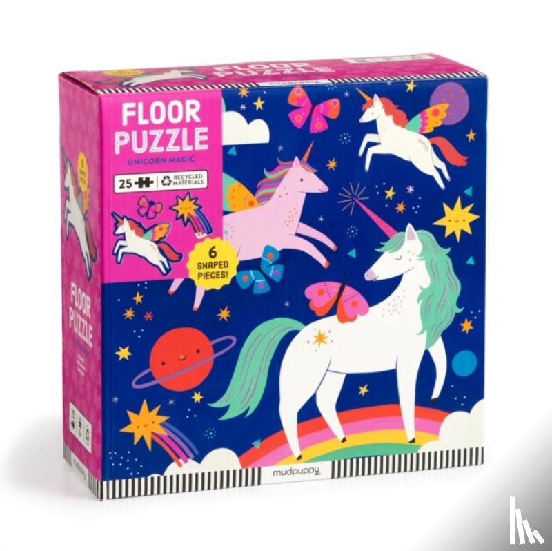 Mudpuppy - Unicorn Magic 25 Piece Floor Puzzle with Shaped Pieces