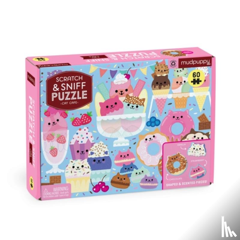 Mudpuppy - Cat Cafe 60 Piece Scratch & Sniff Puzzle