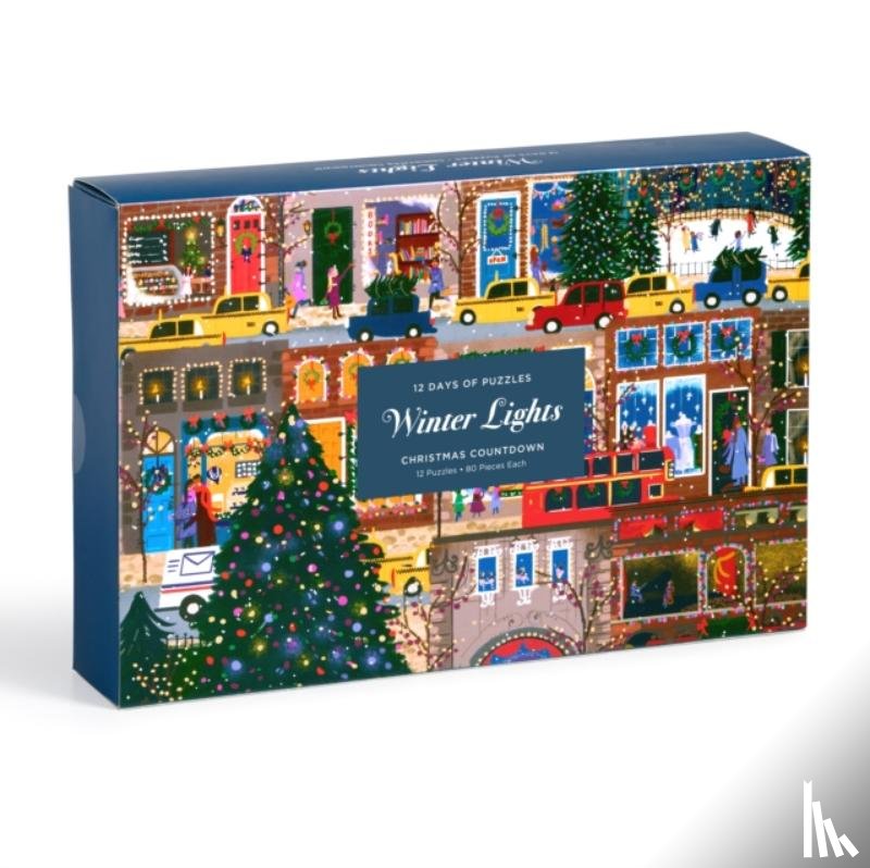 Galison - Joy Laforme Winter Lights 12 Days of Puzzles Holiday Countdown
