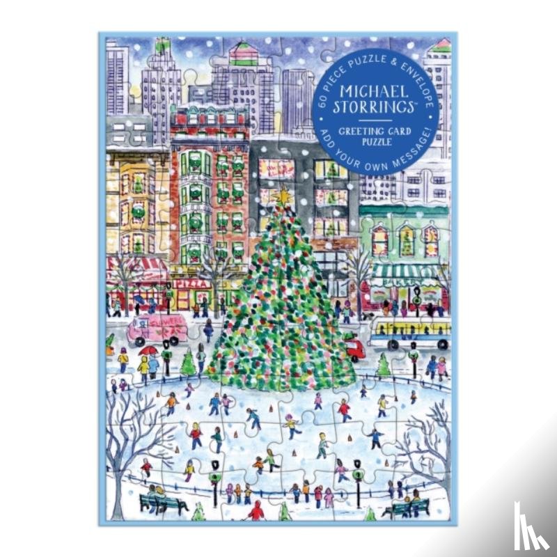 Galison - Michael Storrings Christmas in the City Greeting Card Puzzle