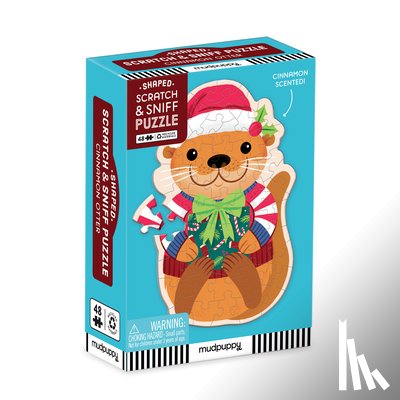 Mudpuppy - Cinnamon Otter 48 Piece Scratch and Sniff Shaped Mini Pzl
