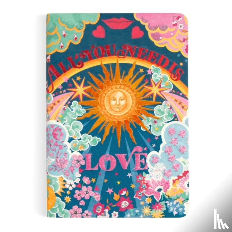  - Liberty All You Need is Love B5 Handmade Embroidered Journal