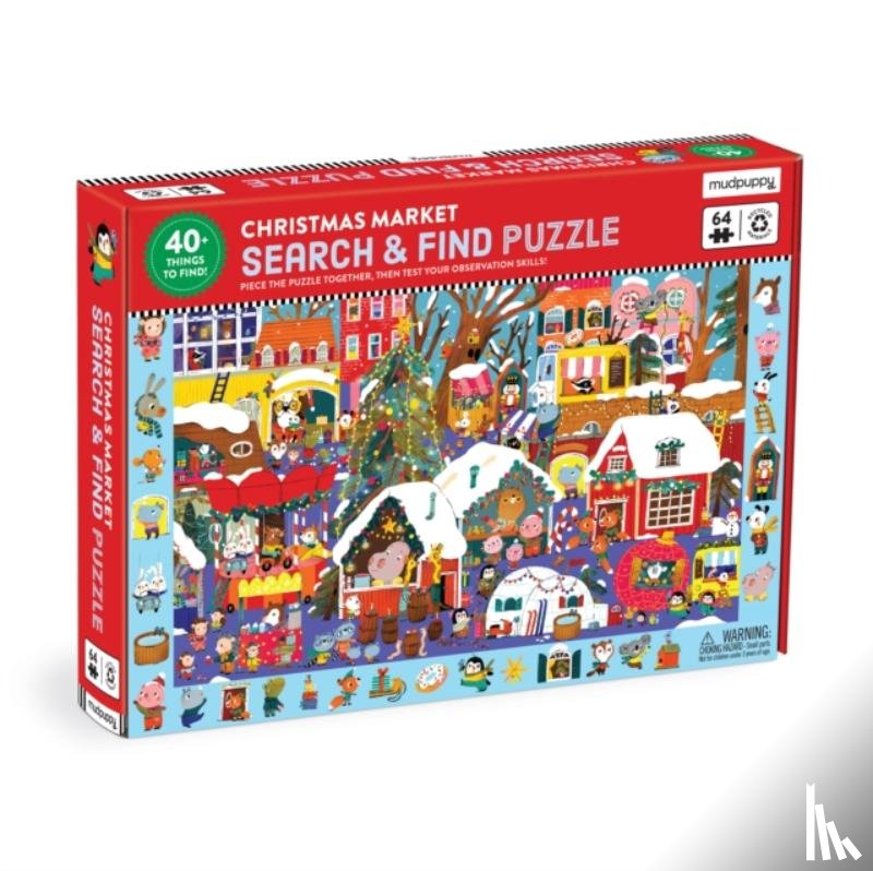 Mudpuppy - Christmas Market 64 Piece Search & Find Puzzle
