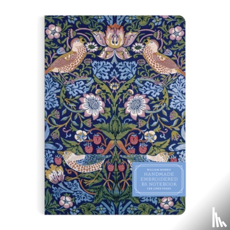 Galison, Morris, William - William Morris Strawberry Thief Handmade Embroidered B5 Journal