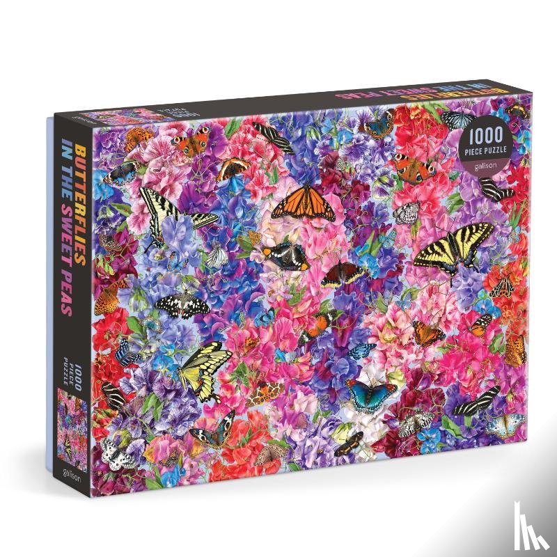 Galison, Litten, Troy - Troy Litten Butterflies In the Sweet Peas 1000 Piece Puzzle