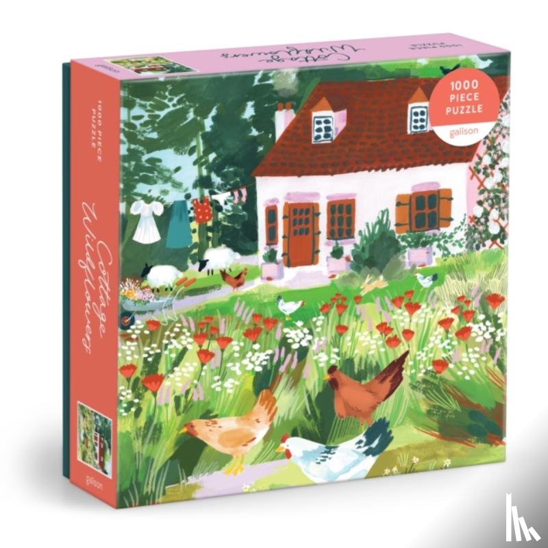 Galison - Cottage Wildflowers 1000 Piece Puzzle in a Square Box