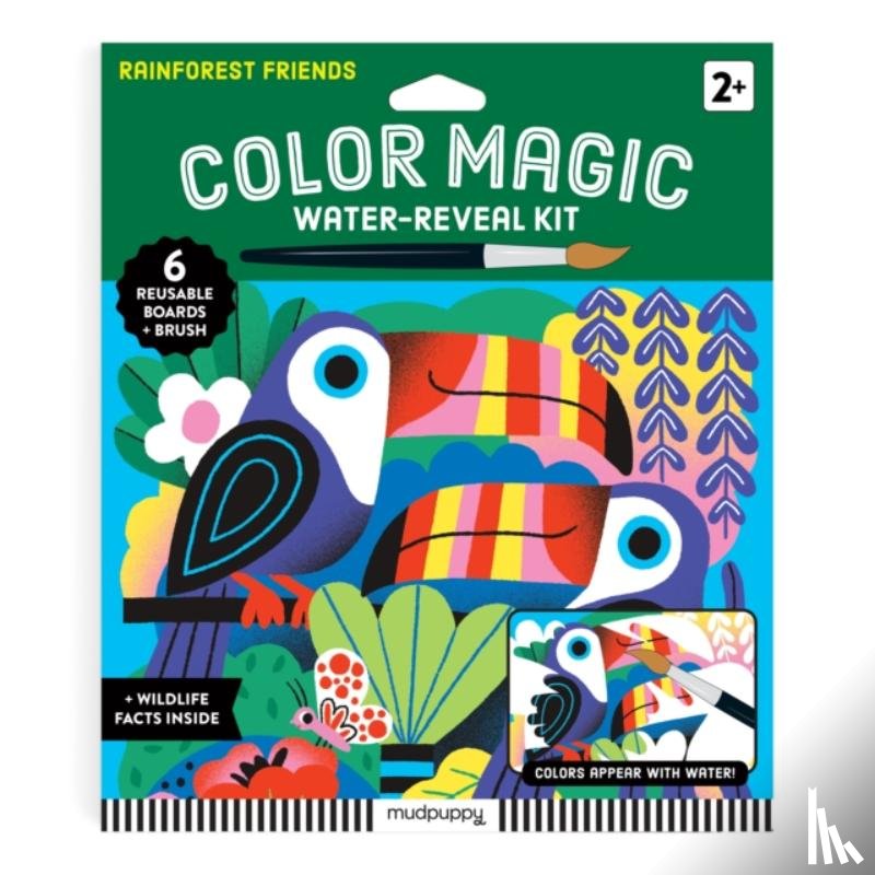 Mudpuppy - Rainforest Friends Color Magic Water-Reveal Kit