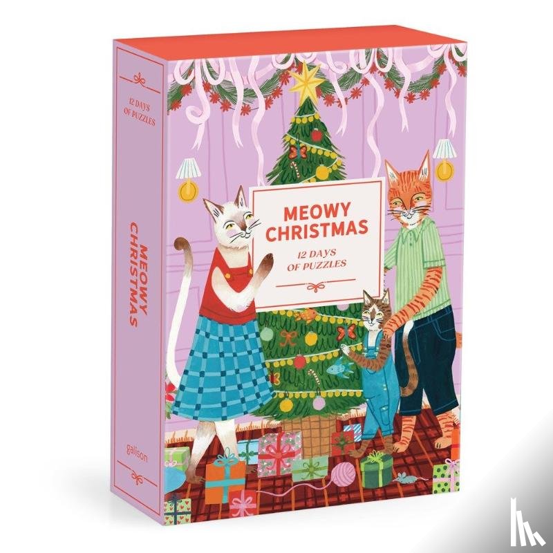Galison - Meowy Christmas 12 Days of Puzzles 500 Piece Countdown