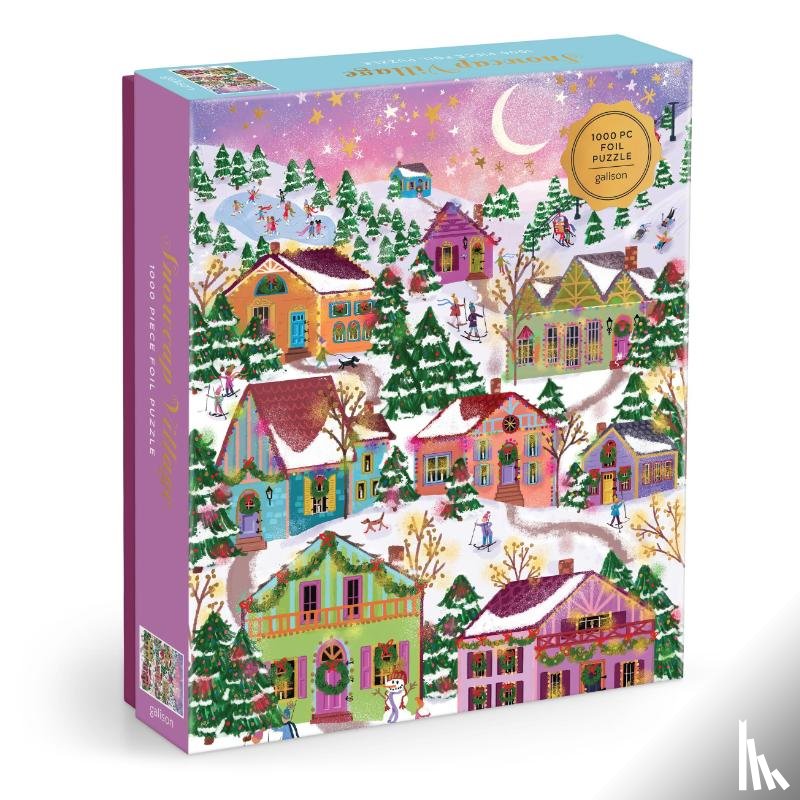 Galison - Joy Laforme Snowcap Village 1000 Piece Foil Puzzle