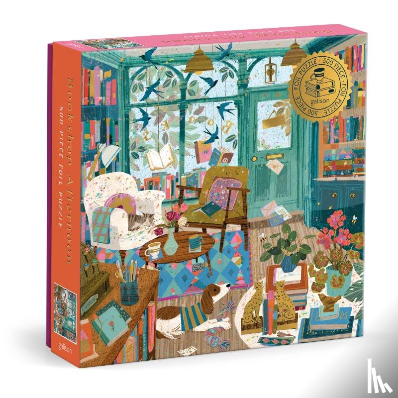 Galison - Bookshop Afternoon 500 Piece Foil Puzzle