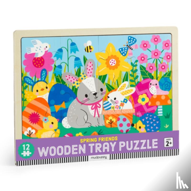 Mudpuppy - Spring Friends 12 Piece Wooden Puzzle