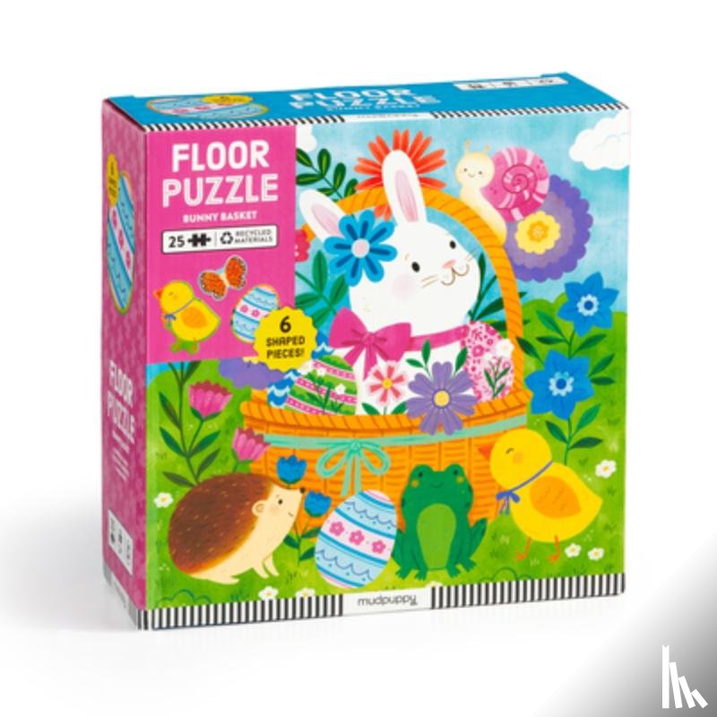 Mudpuppy - Bunny Basket 25 Piece Floor Puzzle with Shaped Pieces