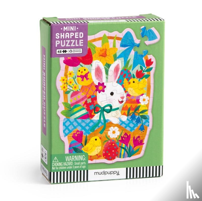 Mudpuppy - Bunny Basket 48 Piece Mini Shaped Puzzle
