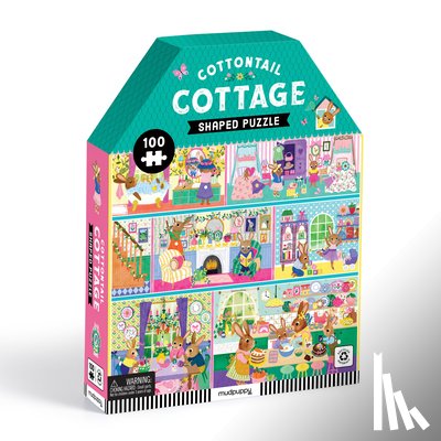 Mudpuppy - Cottontail Cottage 100 Piece House-shaped Puzzle