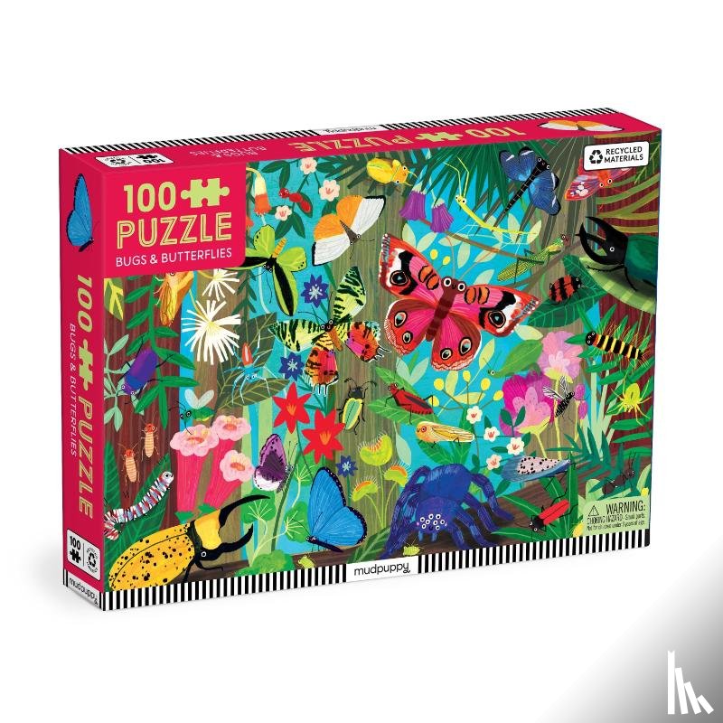 Mudpuppy - Bugs & Butterflies 100 Piece Puzzle